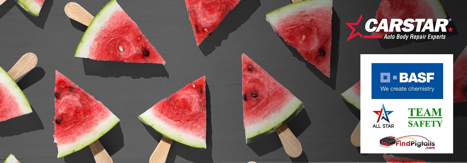 Carstar autobody repair experts; BASF - we create chemistry; All Star; Team Safety; FindPigtails.com